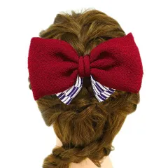 髪飾り リボン 卒業式 袴 成人式 赤 振袖 臙脂 紫 白 ちりめん 矢絣文 矢絣 かんざし 和柄 はいからさん 大きい 日本製 おしゃ No.9-2902