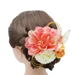 髪飾り 卒業式 成人式 ヘアアクセサリー 和装 ダリア ウェディング ヘッドドレス ヘッドアクセサリー ヘアアクセサリー 造花 七五三 卒業式 結婚式 和 ブライダル ヘアアクセ 花嫁 和風 謝恩会 花飾り anpeng03