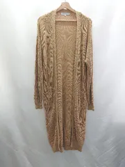 ◇ ⊇ MERCURYDUO マーキュリーデュオ コットン100% 長袖 ガウン サイズL ブラウン系 レディース E  【1409240047032】