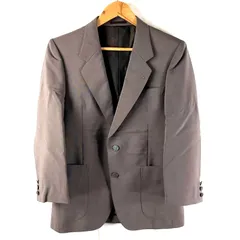 ランバン LANVIN ジャケット サイドポケット バックスリット 内ポケット ブランドボタン ブラウン系 R46-44サイズ 946739のサムネイル