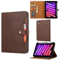 新品 カバー 手帳型 カード収納 スタンド 傷つけ防止 スタンド機能 iPad iPad ケース ケース ケース mini6 ミニ7 アイパッド 耐衝撃 360度保護 PUレザー 兼用ケース mini mini 第七世代 8.3インチ 4色可選(ブラウン) 2