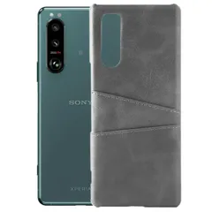 Xperia 5 III ケース SO-53B SOG05 XQ-BQ52 エクスペリア5 マーク3  カード収納 レザー スマート ケース 【Color】 グレーのサムネイル