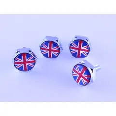 ナンバープレート ボルトカバー ユニオンジャック 4個セット 送料無料 盗難防止 汎用 BMW MINI ミニクーパー などに アクセサリー カスタムパーツ ナンバーボルト ナンバーボルトカバー ナンバーボルトキャップ