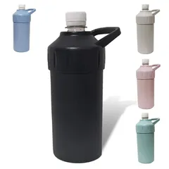 【monet fav】 ペットボトルホルダー 保冷 真空断熱 ペットボトルカバー ケース ステンレス鋼 熱中症対策 500ml～650ml 炭酸 スポーツドンリクOK (マットブラック)