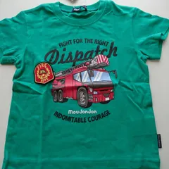 408 90cm moujonjon ムージョンジョン 消防車 半袖Tシャツ 新品