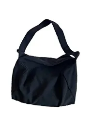 [TY企画] キャンバス トート ショルダー エコ マザーズ 肩がけ バッグ 無地 白 黒 (スクエアブラック) [スクエアブラック]