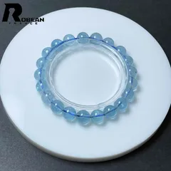 【限定一点】 夢色 EU製 ★ROBEAN・ブルートパーズ★ブレスレット パワーストーン 天然石 綺麗 お守り プレゼント2  ギフト 8.7-9.3mm M0504113
