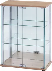 コレクションケース 不二貿易 フィギュアケース 3段 幅60.5×奥行36.5×高さ85cm ナチュラル ワイドタイプ 背面ミラー 組立商品 72801
