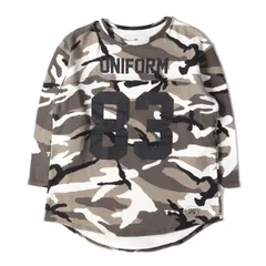 UNIFORM EXPERIMENT ユニフォームエクスペリメント Tシャツ サイズ:3 ナンバリングロゴ 7分袖 フットボール Tシャツ スウェット 3/4 SLEEVE NUMBERING FOOTBALL TEE 17AW カモフラージュのサムネイル
