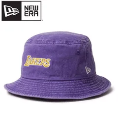 新品 NEWERA ニューエラ NEW ERA 正規品 バケットハット バケハ 帽子 ハット ロサンゼルス レイカーズ ロゴ 刺繍 ウォッシュ加工 ユニセックス メンズ レディース 紫 パープル 14388510