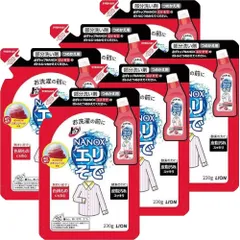 ネコポス発送　トップ ナノックス 部分洗い剤 エリそで用 蛍光剤無配合 洗濯洗剤 液体 詰め替え 230g×6個のサムネイル