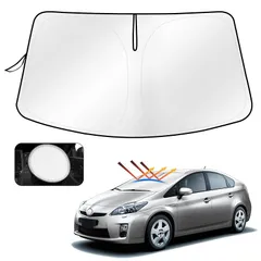 Cartist トヨタ プリウス 30系 フロントガラス サンシェード シェードカーテン マルチサンシェード Prius 2009.5～2016年 サンライン サンセット サンフィア 遮光シェード 日よけ 車種専用 UVカット カスタムパーツ インテリア  0