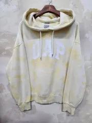 GAP 黄色 ウォッシュ フード付きTシャツ