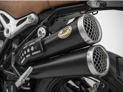 ZARD THUNDERBOLT ブラックスチール スリップオンマフラー 公道走行認証済み BMW R nineT Scrambler 2017-2020用 | ZBW542S10SSO-B