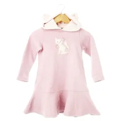 アナスイ ANNA SUI mini フーディーワンピース 長袖 ファーフード ネコミミ 裏起毛 ワッペン ガール 女の子 110 ピンク /CK11 ■GY19のサムネイル
