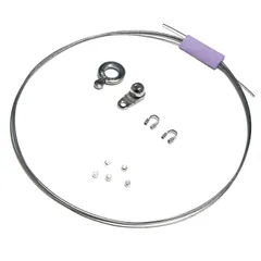 Elsoluna(エルソルーナ) ワイヤー ネックレス 修理キット（ワイヤー太さ 0.38mm シルバー） ハンドメイド アクセサリ ネックレス 手作り ネックレス ワイヤー パーツ ワイヤー 金具 ブレスレット ワイヤー