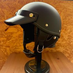 素敵な 57〜59cm】イージーライダース黒 半帽ヘルメット 光沢仕上げ セキュリティ・セーフティ