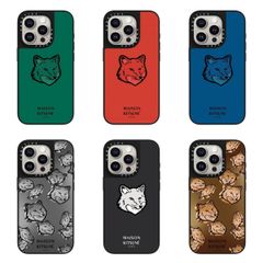 CASET x Maison Kitsuné スマホケース スマホケース iPhone16ケース iPhone15proケース iPhone14ケース iPhone13ケース iPhone12ケース 多機種対応 6タイプ選択