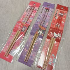 新品　箸　セット　サンリオ　和雑貨　夏祭り　キティ　マイメロ　クロミ　21cm