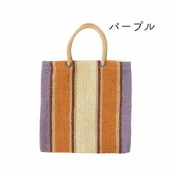涼しい　カラー　ジュート　トートバッグ　夏バッグ　旅行　おでかけ　送料込み