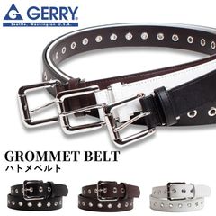 ジェリー GERRY ベルト プレーン ハトメ バックル 合成皮革 35mm ロゴ ファッション メンズ gr0234x 日本正規品