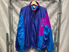 90s NIKE NYLON JACKET ナイキ ジャケット ナイロン ブルゾン 刺繍 XL パープル ブルー ピンク 