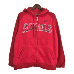 00年代 NIKE ナイキ MLB ロサンゼルス・エンゼルス リバーシブル フルジップ パーカー プロチーム スポーツ(メンズ L)中古 古着 T0259のサムネイル