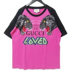 GUCCI グッチブラックタイガーアニマルTシャツ781番