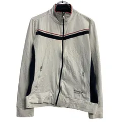 Champion ロゴジャージ L ホワイト ネイビー チャンピオン ジップアップ スポーティー 古着卸 アメリカ仕入 a611-7520