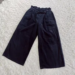 earth music&ecology  （アースミュージックアンドエコロジー） コーデュロイワイドパンツ ドット柄ガウチョパンツ コットン100% 七分丈 レディースフリーサイズ