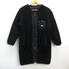 k■リー/Ｌee LT9067 ボアリバーシブルロングコート BOA COAT【S】黒/LADIES■166【中古】
