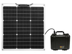 海外向け長寿命防水・防塵可搬型太陽光発電システム　SG12-M50SPM-B30LIM-AC220V