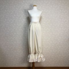 裾タック超ロングドロワーズ(ナチュラル)