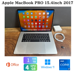 「上位新品バッテリー」Apple MacBook PRO Retina 15.4inch 2017/CPUi7 2.9GHZ/16GB/GPU4GB/SSD1TB/office2024/Windows11/CJ441