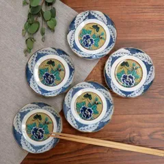 陶芸手作り陶器茶壺、赤絵牡丹図柄
