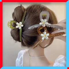 新品 花 ヘアクリップ 大きめ バンスクリップ 簡単髪留め おしゃれ 誕生日 プレゼント 大人 上品 韓国風 雑貨 【送料無料】