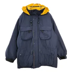 90年代 TOMMY HILFIGER トミーヒルフィガー ダウンジャケット ネイビー(メンズ L)中古 古着 v4430