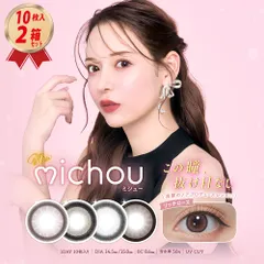 (10枚入り 2箱セット) カラコン michou ミシュー ワンデー 1day 度あり 度なし 14.5mm 15.0mm 進撃のノア るな UVカット カラーコンタクト