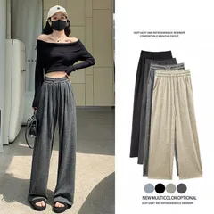 ワイドパンツ ワイドレッグパンツ レディース ガウチョ シンプル ゆったり 大きいサイズ リラックス 韓国ファッションhaojia05