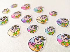 ≪だるまさんキャンドル≫ フレークシール 【HELLO】 15枚セット
