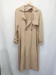 ◇ ⊂ NICE CLAUP ナイスクラップ バックプリーツ 長袖 トレンチ コート サイズF ブラウン レディース E  【1507010004190】のサムネイル