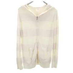 gelato pique ジェラートピケ ボーダー柄 長袖 ルームウェア F ホワイト レディース 古着