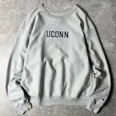 00s Champion カレッジ パッチ 刺繍 プレミアム リバースウィーブ スウェット トレーナー / 00年代 オールド チャンピオン グレー