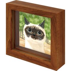 絵画 糸井忠晴 ミニミニボックスフレーム「公園」 かわいい 猫の絵 アートフレーム 額入り 小さい絵 キャット 壁掛け 卓上 インテリア プレゼント ギフト Cat リビング 玄関 子ども部屋 贈り物 Sサイズ