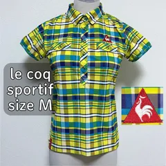 le coq sportif 半袖ポロシャツ チェック柄 M　レディース ゴルフウェア チェック Golf Collection