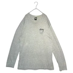 STUSSY(ステューシー) 00's Eight Ball Long Sleeve T-Shirt エイトボールロングスリーブTシャツ L グレー×ブラック