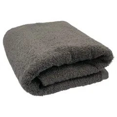 ホテルライク バスタオル 1枚 モスグレー 約60×120cm 綿100% 吸水 中厚手 毛羽落ちが少ない ふんわり手触り 新品 未使用 黒色 ブラック系