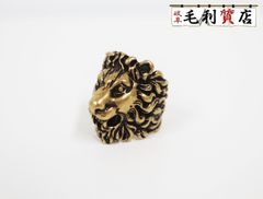 グッチ GUCCI ライオンヘッド イエローゴールド GP 14号 リング【中古】指輪