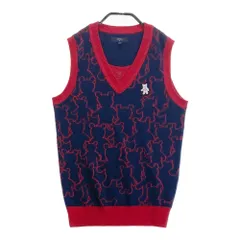 サイズ：M CALLAWAY キャロウェイ  Vネック ニットベスト ベア 総柄 ネイビー系 [240101247975] ゴルフウェア レディース ストスト