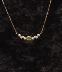 美品 ヨンドシー ネックレス K10 ペリドット ホワイトトパーズ レディース 4℃